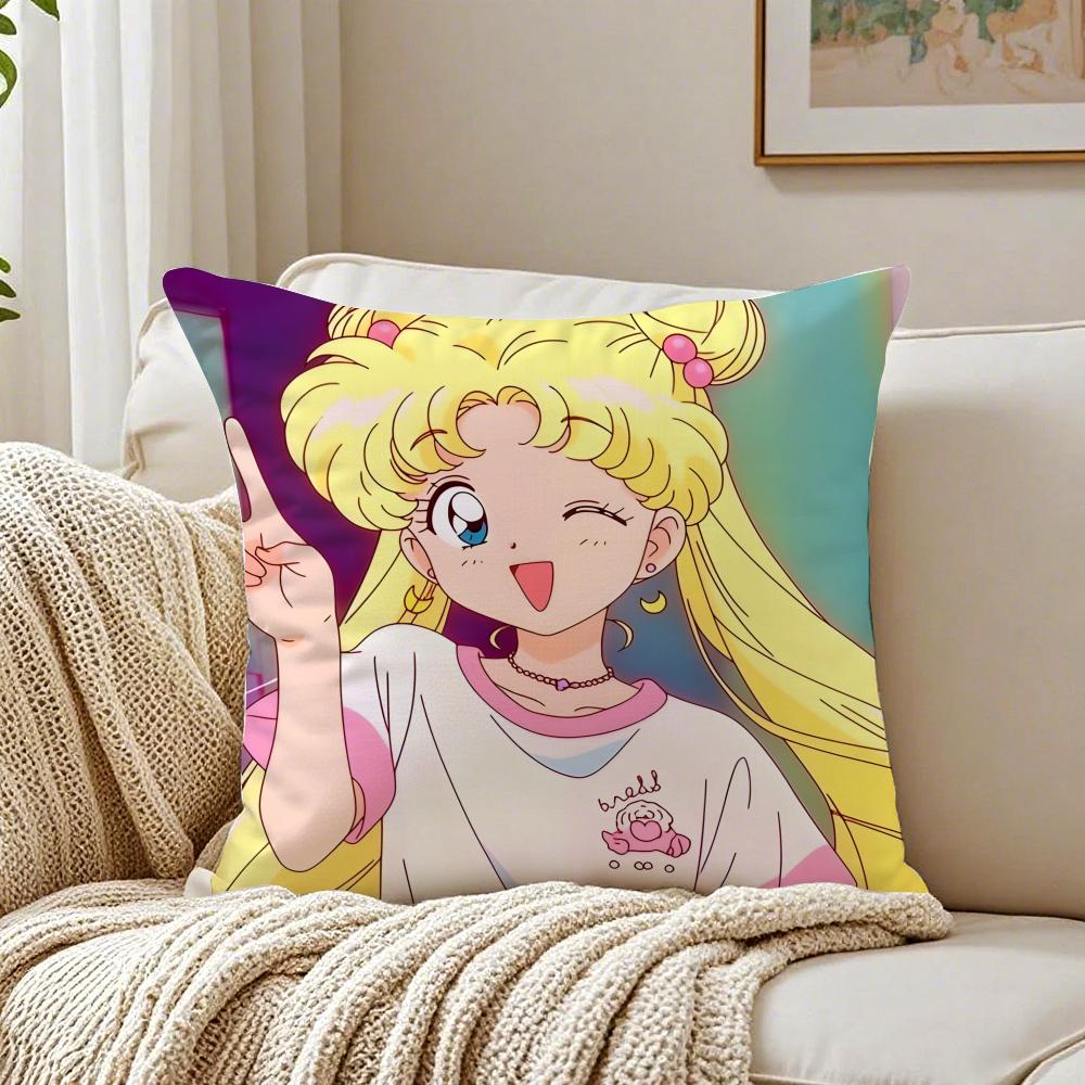 anime magical SSailor MMoon Cushion Cover Pillowcase Antidustmite living Room Sofa Decor Cushion Room