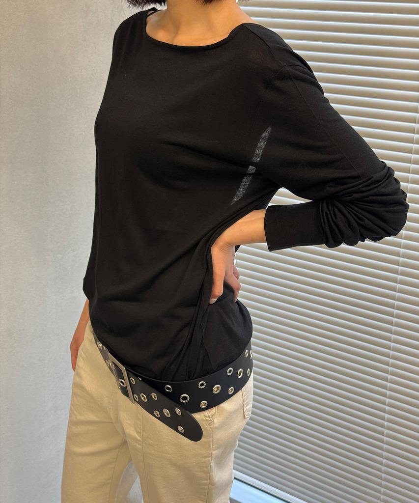 Tinsi Blur Flip Long Sleeve Tee (Black)