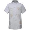 Men's Ethnic Summer Tang Suit: Short-Sleeved Stand Collar Monk Robe-Inspired Hanfu Top