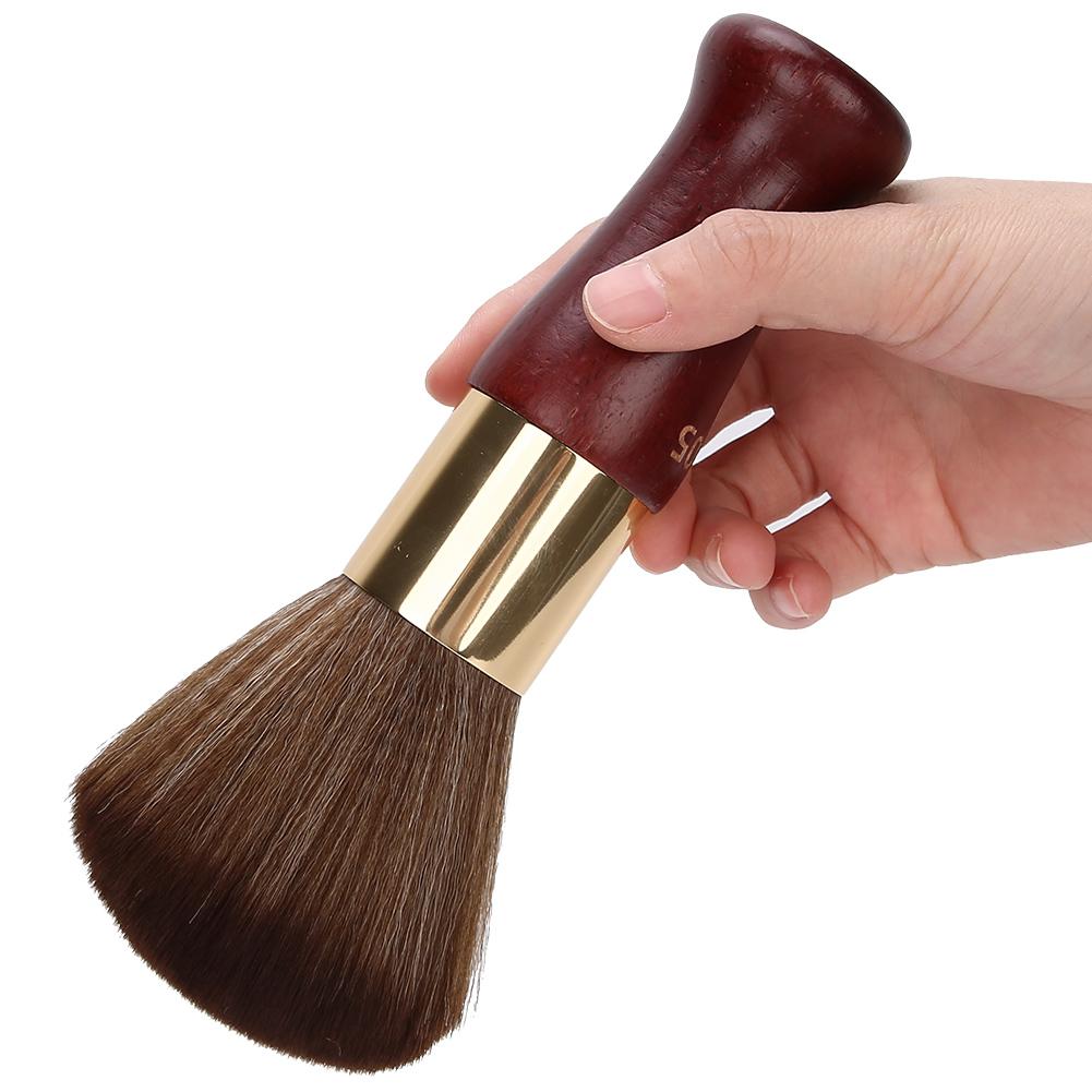 Neck Duster Brush Cleaning Hair Shaving Brushes Styling Salon Tool with Wooden Handle