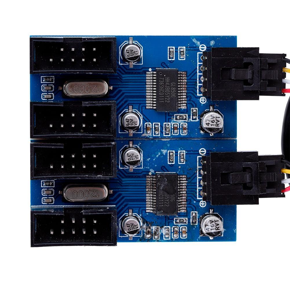 Motherboard 9 Pin USB Header Male 1 To 4 Female Extension Splitter Cable USB 9 Pin Connector