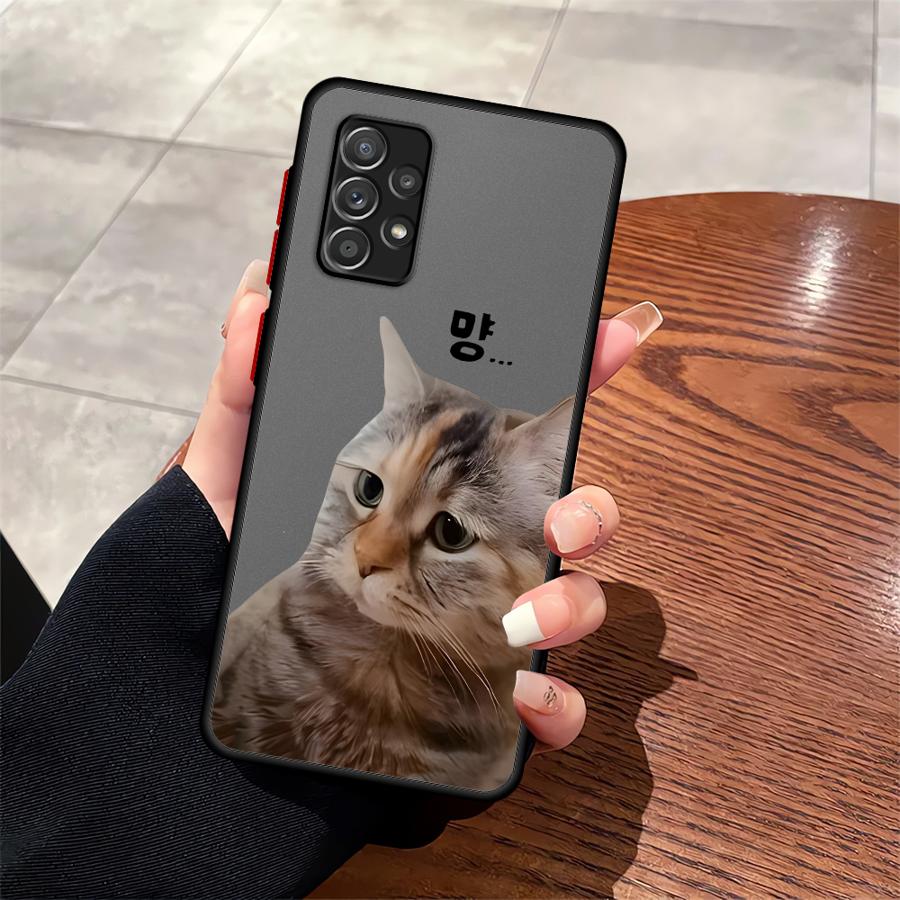 Case for Samsung Galaxy A56 A55 A73 A33 A54 A16 A15 A17 A52 A34 A36 A52S A72 A53 A14 A23 A35 Phone Cover Cat