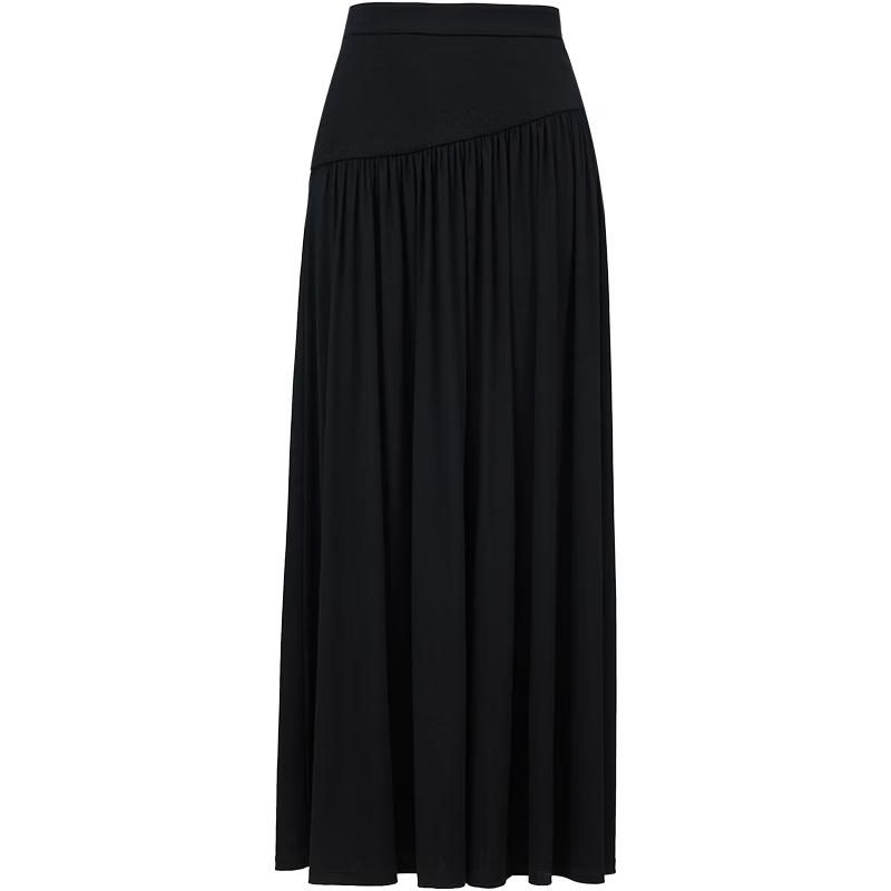 ONLY 2026 Spring Asymmetric Pleated Midi Skirt L
