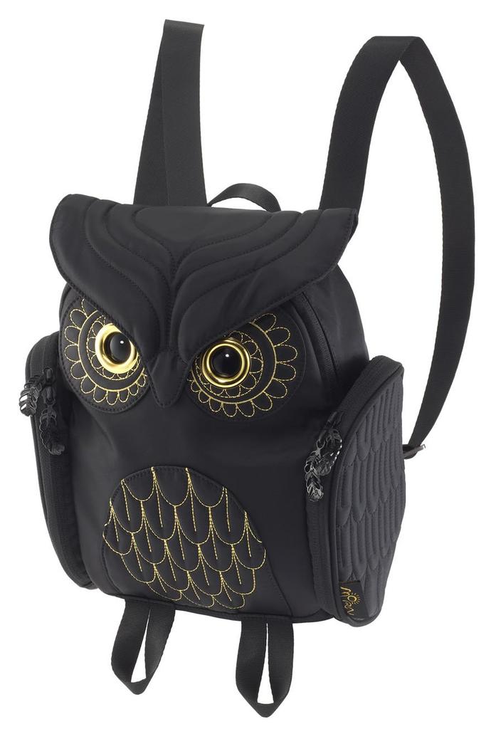 MORN CREATIONS Owl Classic Backpack, Women's, Black