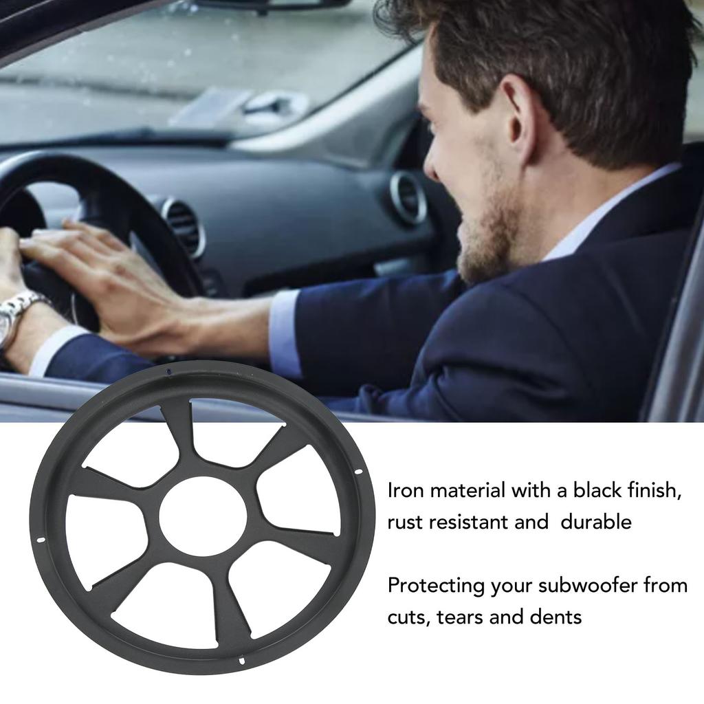Car   Spker Cover Protector Door Loudspker Trim Sub Woofer Decorative Grill Black