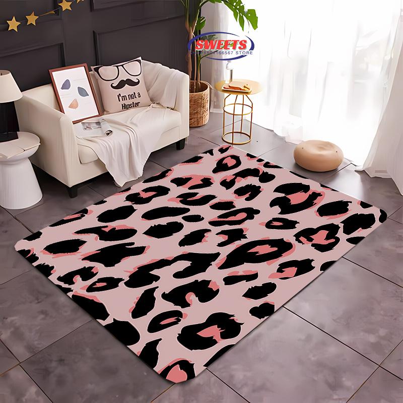 17 Style Colorful Leopard Printed Carpet Rug for Bedroom Living Room Home Sofa Decor, Kids Play Non-Slip Decor Durable Mats Gift