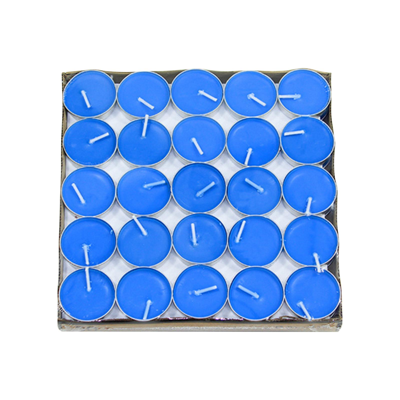 

Упаковка из 50 шт., Чайная свеча с ароматом цитронеллы, Ароматическая свеча против насекомых, Ароматическая свеча с ароматом насекомых синий