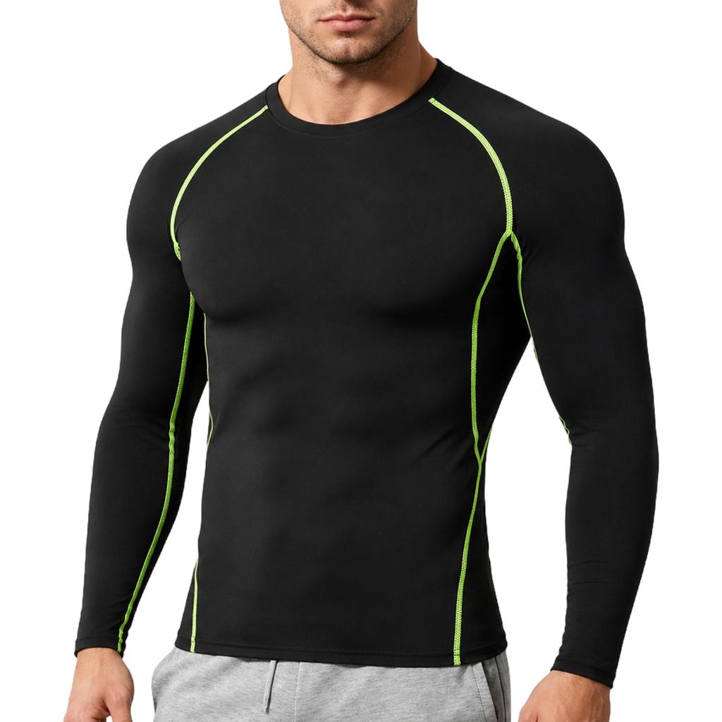 Men's Compression Long Sleeve Shirt for Training, Running and Workout - Wicking, Quick Dry, High Stretch Athletic Top