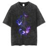Men Streetwear Tshirt Japanese Anime Naruto Graphic TShirt Cotton  Harajuku Washed T Shirt Summer Hip Hop Tops Tees Black