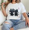 Kawaii Anime Cat T-Shirt, Cartoon Graphic Fantasy Shirt