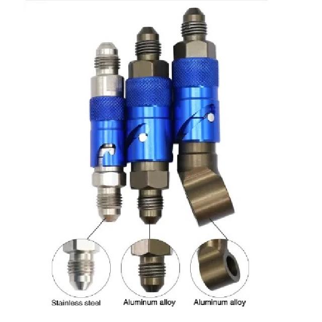 Quick-Release Brake Line Adapter Kit, Aluminum Motorcycle Brake Fluid Connector with Universal Fit for Honda/Yamaha Dirt Bikes