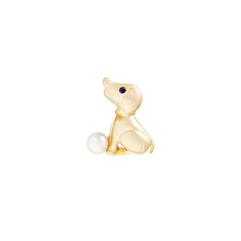 Cute Matte Gold Zodiac Brooch Vintage Animal Brooch Clothing Brooch Rabbit Dog Ma Long Pig