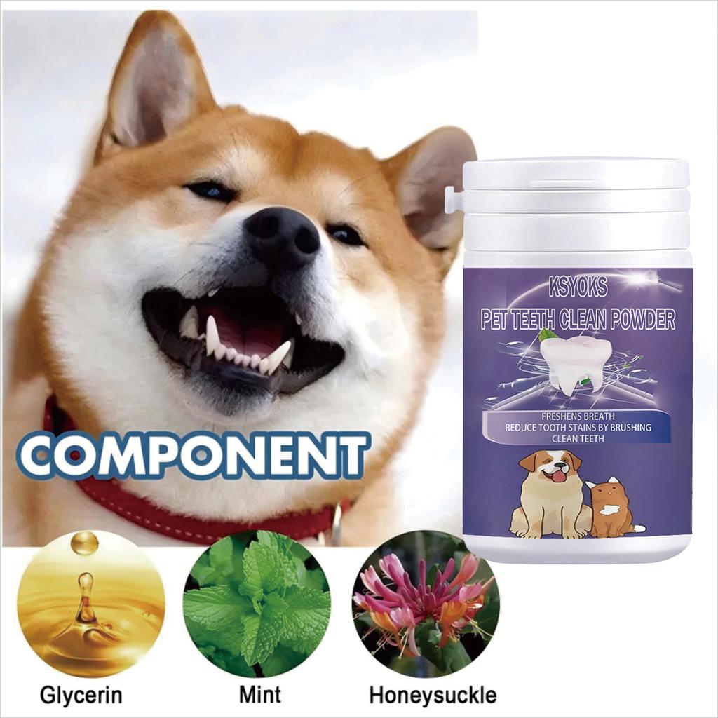 Pet tooth powder efficiently cleans the surface of teeth and helps maintain children's oral hygiene