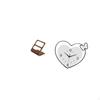 Heart Shape TV Remote Organizer Acrylic Clock Storage Box Creative Design Quiet Movement Desk