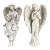 Yousheng Retro Winged Angel Statue, Resin Praying Angel Figurine, Elegant Sitting Angel Sculpture for Outdoor Indoor Garden