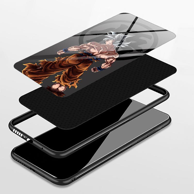 Glas Handy Hülle Case für Xiaomi mi 10T 12 10 Pro Note 10 11 Lite 12X 13 12T 11T 14 D-ragonS B-allS Cool Anime