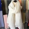 100% Linen Big Size Solid Color Super Large Size Shawl Plant Dyed Pashmina Long Linen Summer Scarves