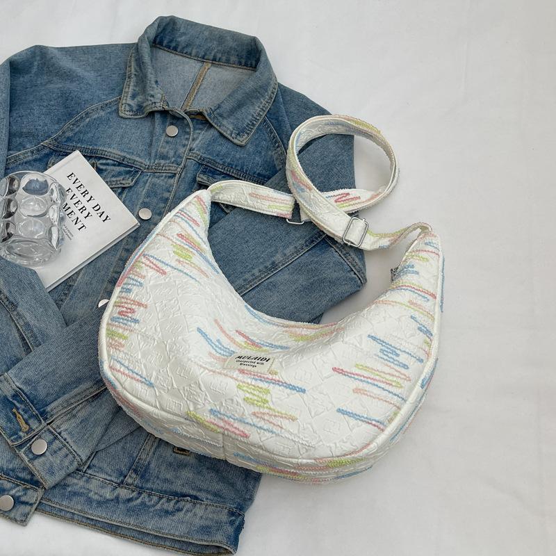 Casual Versatile Niche Bag Women's 2025 New Summer Messenger Bag Nylon Cloth Shoulder Dumpling Bag