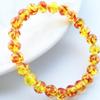Charm Jewelry Women 10MM 8MM Amber Resin Bangle Bracelet Bead Elastic Round