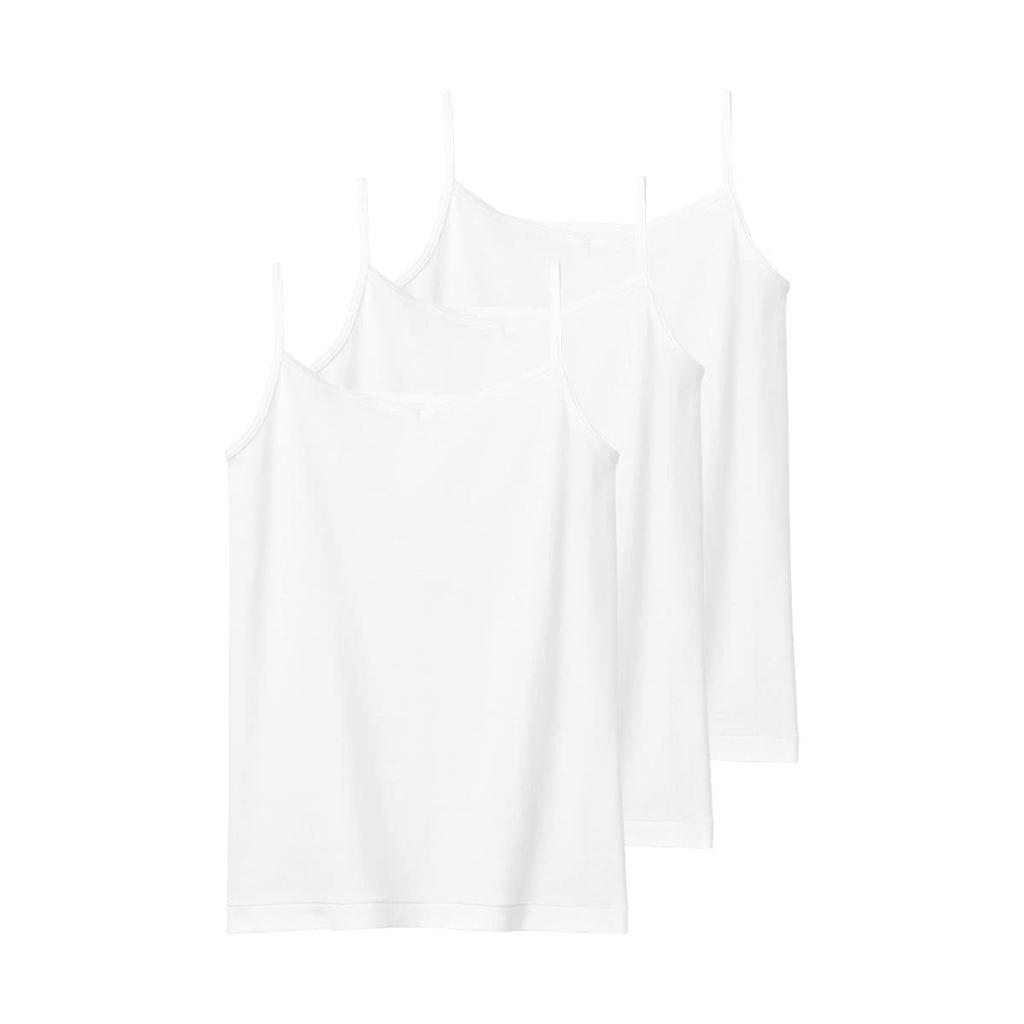 GUNZE Kitemiru Cotton Soft Camisole Set Size 100% 3-Piece (WH-White, M)