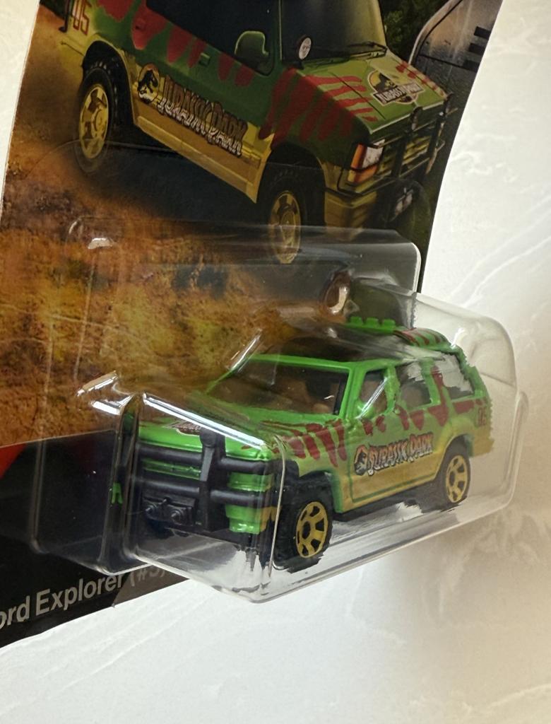 Genuine Matchbox Toy Car 1/64 Jurassic World Rebirth Ford Explorer Simulated Vehicle Model Toys Boys Collection Birthday Gifts