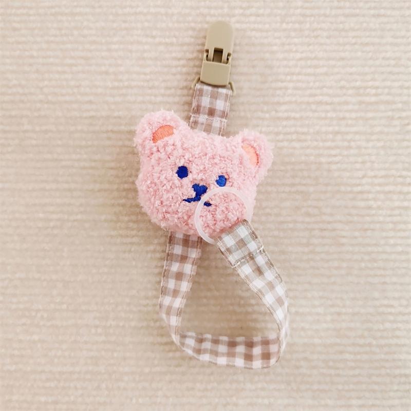 Cadena para Chupete de Bebé Oso de Dibujos Animados Anti-Pérdida Correa para Chupete Encantador Mordedor y Soporte para Chupete Cordón Cinturón Anti-caída