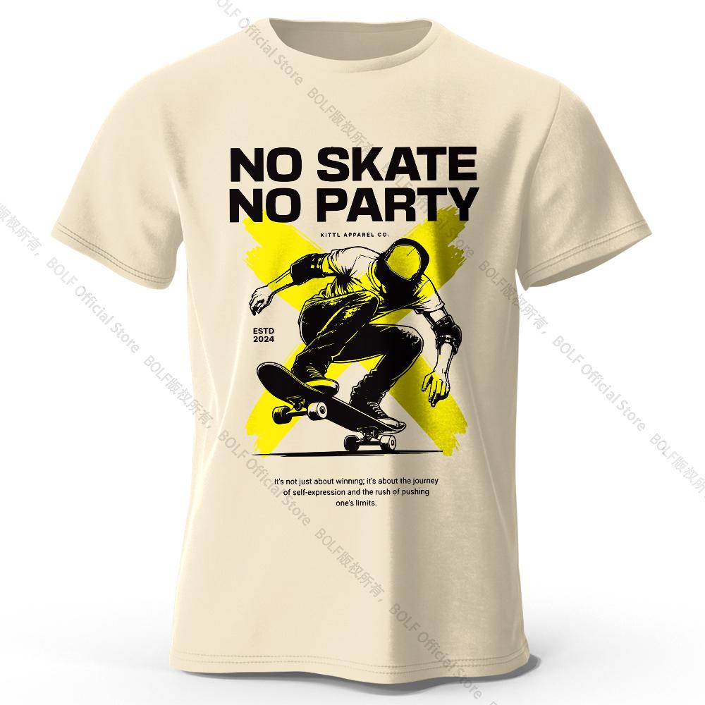 Skateboard Graphic T-Shirt 100% Cotton Urban Street Style Tee for Men and Women Casual Skate Wear