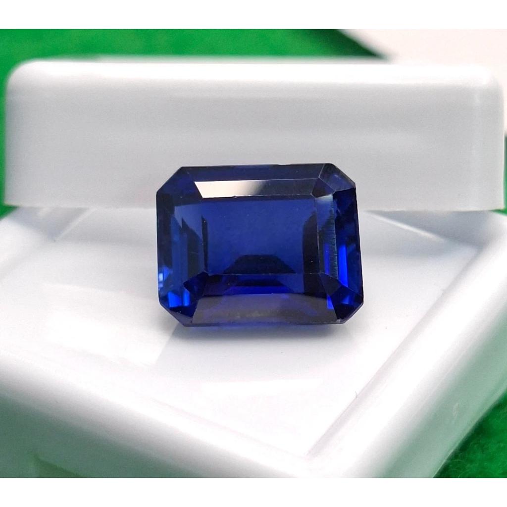 Natural Ceylon Blue Sapphire 7-9 Ct Emerald Cut Certified Fabulous Gemstone