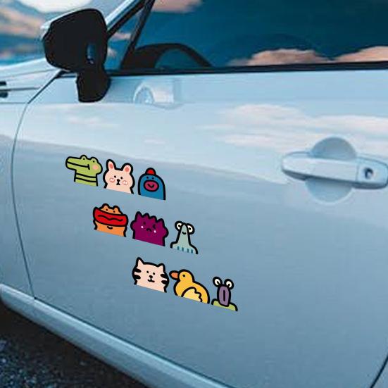 1 Foglio Adesivi Animali Carini per Auto Decalcomanie Cartoon Copri Graffi per Auto e Moto Decorazione Divertente in Vinile per Veicolo