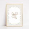 Modern Minimalist Coquette Bow Wall Art Poster Trendy Fashion Aesthetic Girl Poster Dorm Room Bedroom Living Room Home Decor