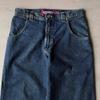 Hohe Taille Weites Bein Jeans Herren Streetwear Hip Hop Vintage Lockere Passform Gerader Schnitt Herbst