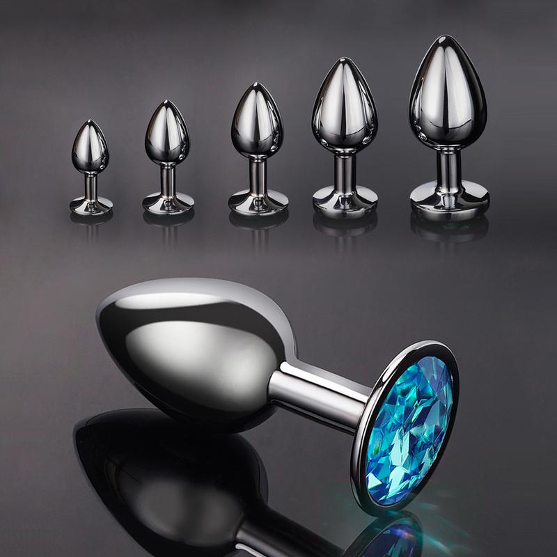 Anal Plug 5 Size Crystal Anal Plug Stimulator Anal anal massage dilatancy toys g-point massage sexual wellness adult pleasure