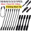 Fishing Rod Tie Pole Tip Cover Strap Fastener Sleeves Fishing Rod Elastic Wrap Band Fishing Rod Tip Cover Strap Fish Tool