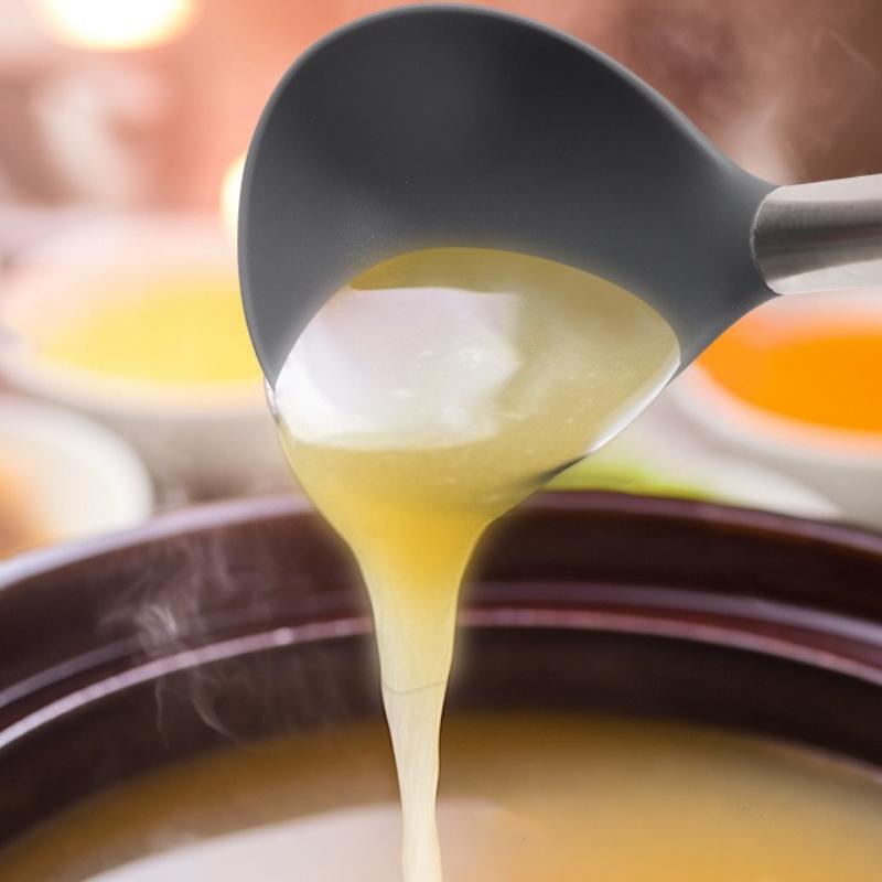 Silicone Kitchen Utensils Stainless Steel Handle Non Stick Pot Kitchenware Cooking Tool Heat-resistant Soup Spoons