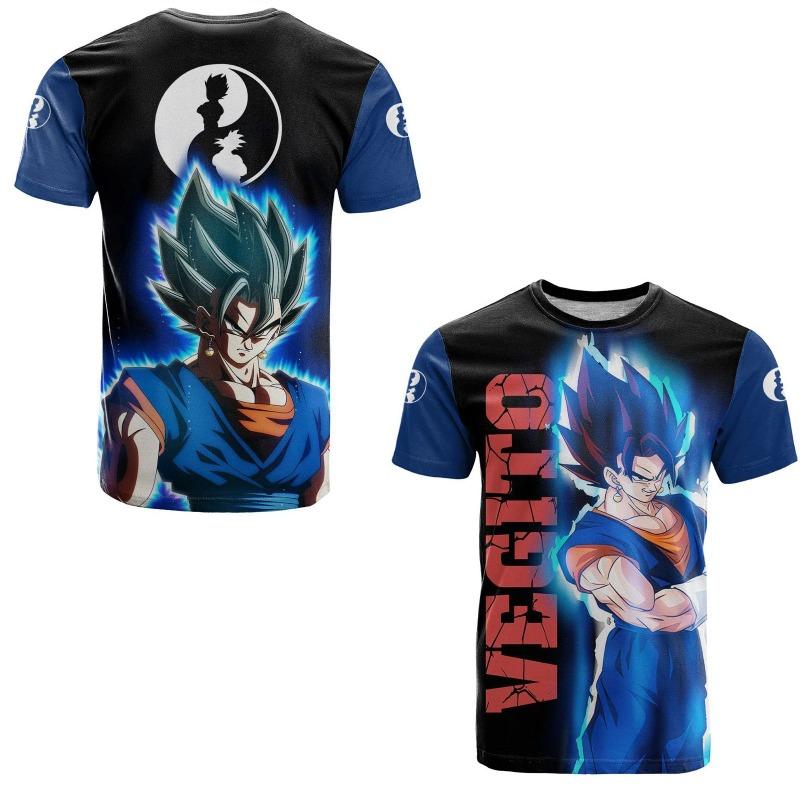 2026 Summer Dragon Ball Z Boys' T-shirt 3D Goku Print Men's Harajuku Fashion Short Sleeve Casual Top Breathable Cool Clothing