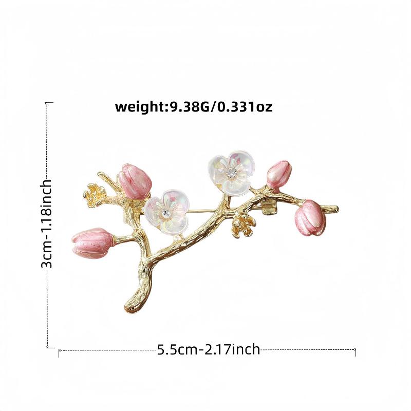 Elegant Flower Pearl Brooch Gold Tone Shell Petal Lapel Pin For Women Suit Coat Dress Jewelry Gift