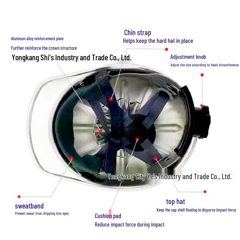 Aluminum Alloy Construction Safety Helmet - National Standard Protective Hat