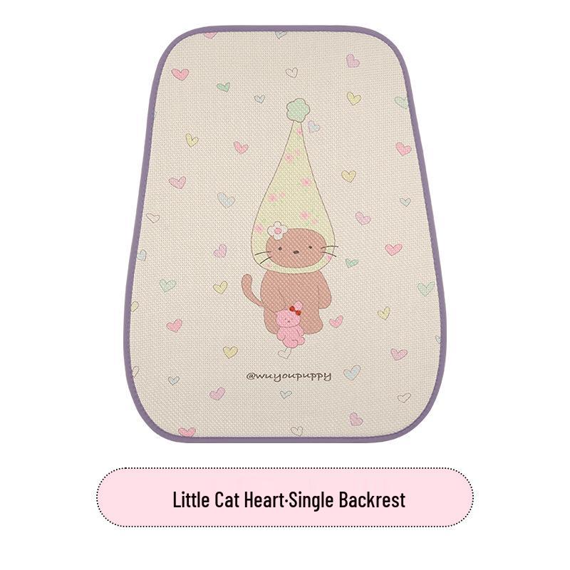 Cute Hemp Car Seat Cushion for ORA Good Cat, ORA 5, Kia EV5, K3, K5 - Ideal for All Seasons