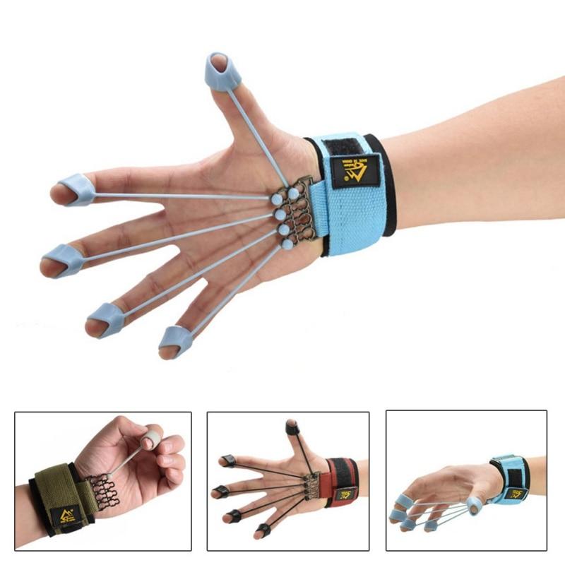 Pinza de mano expansor de dedo entrenador de dedo ejercitador de resistencia bandas Fitness dedo fuerza dispositivo de agarre entrenamiento de mano
