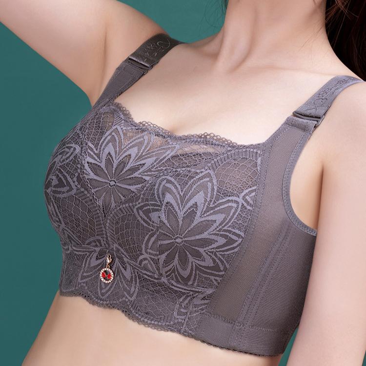 Thin Adjustable Gathering Bra for Women Breast Collection Plus Size Anti Sagging Bra Women's Summer Bra
