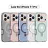 Luxury Magnetic Stand Two-Layer Protection Phone Case For iPhone 17 16 15 11 12 13 14 Pro Max For Magsafe Metal Ring Holder Cover