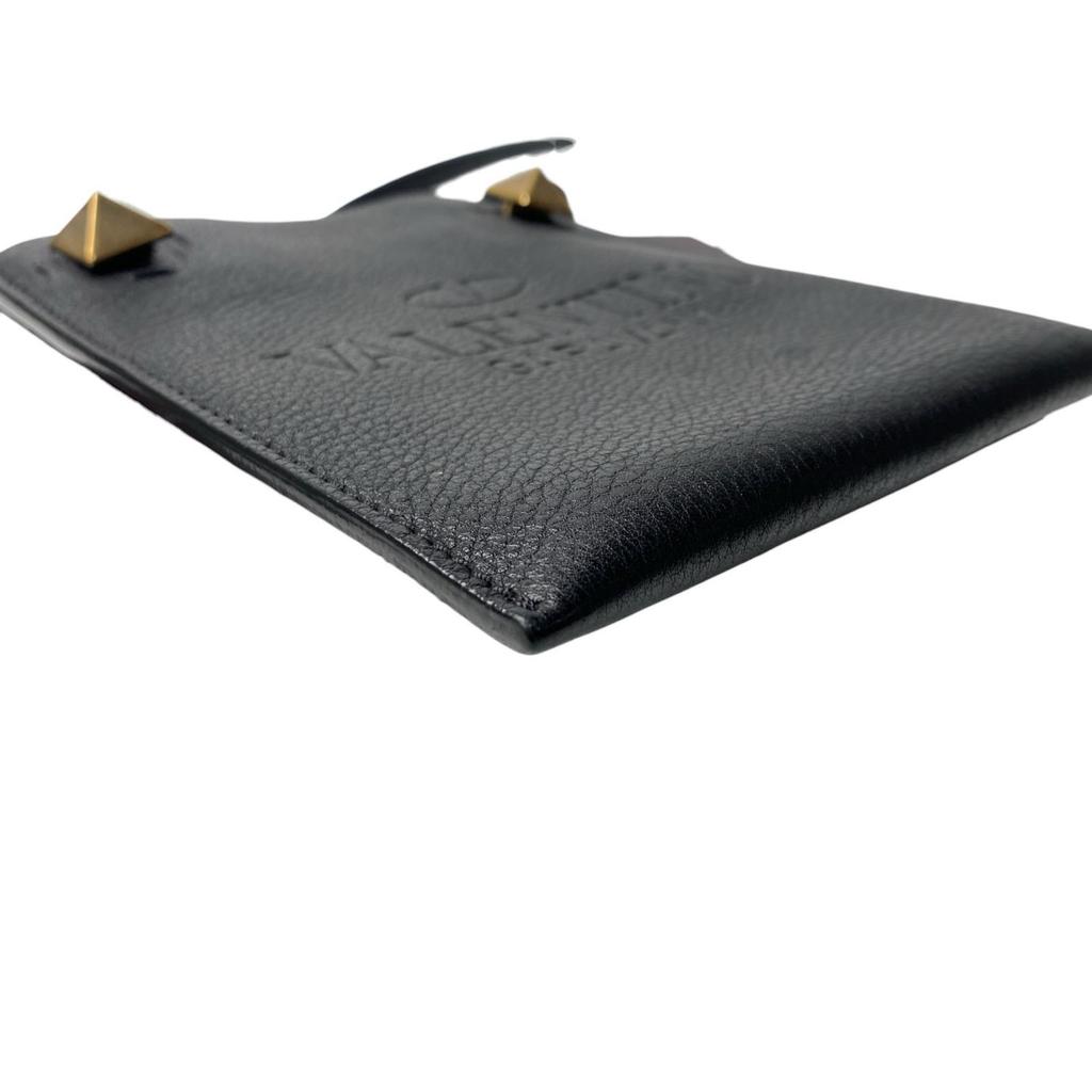 Used Valentino GaravaniShoulder Bag Black Leather Women