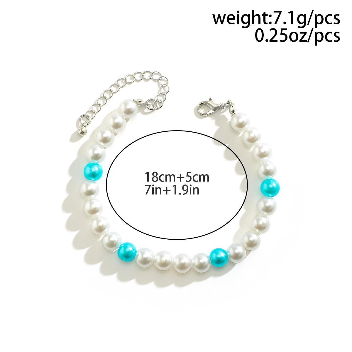 Жемчужный браслет для мужчин Модный Стильный Индивидуальность Простой Ретро Простой Цветной Браслет из Бусин для Мужчин White K 02200