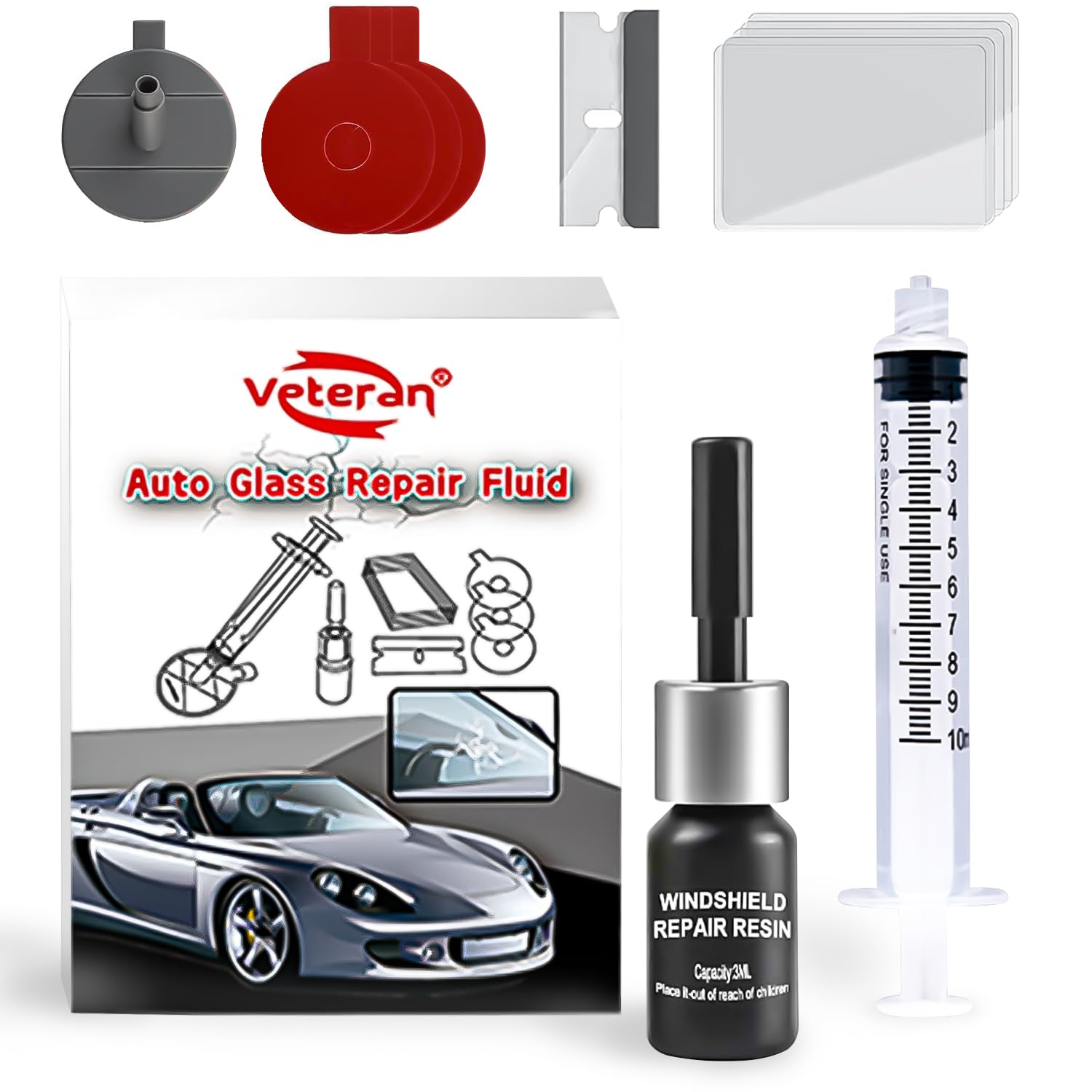 

Windshield Repair Kit [Improved Version] Car Windshield Repair Kit, Rock Scratches Repair Kit, Windshield