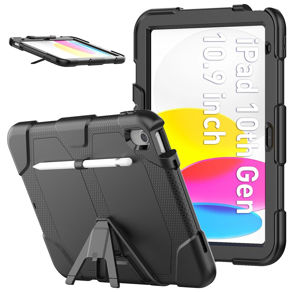 Kickstand Case for iPad 10th 2022 10.2inch iPad 8th 7th Gen 2020 Mini 46 Shock Dirt Proof Silicone Rugged Stand Cover Hard Case
