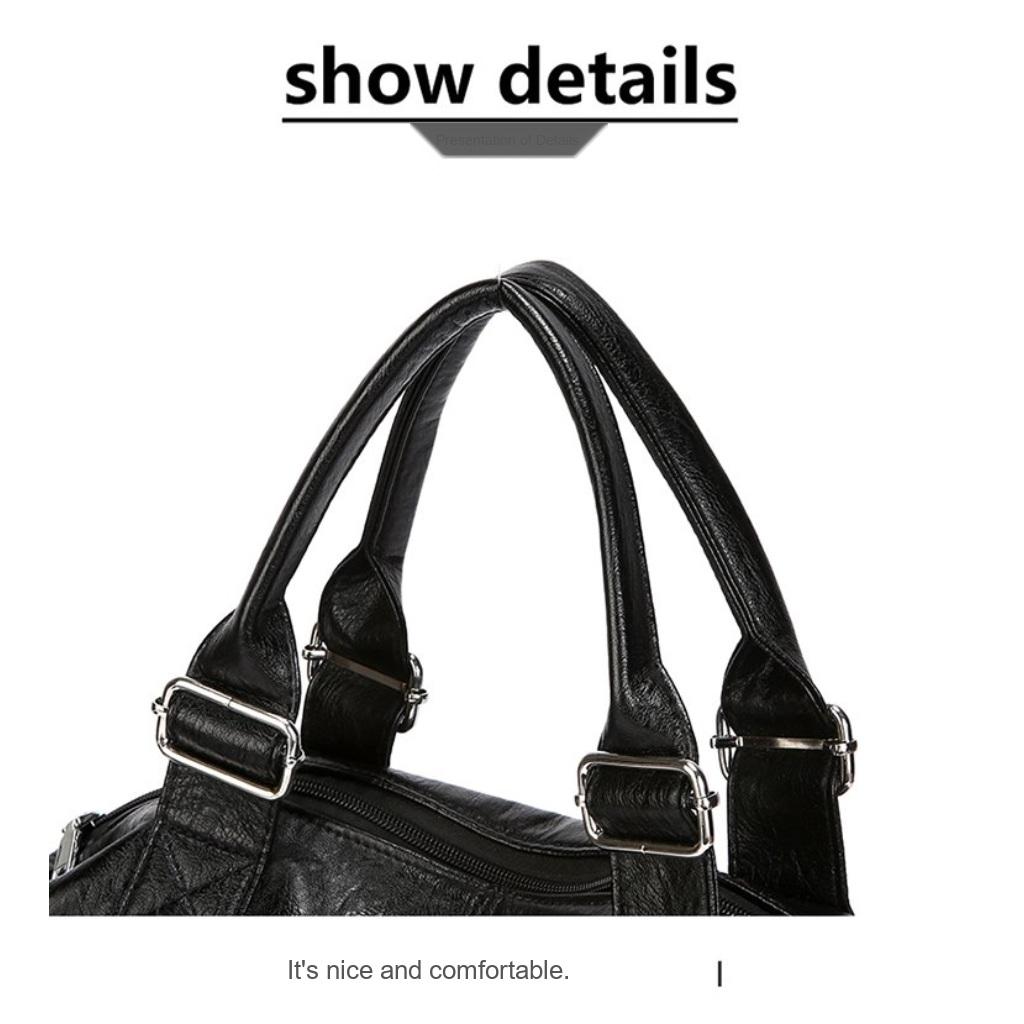 Handbag Women PU Large Capacity Adjustable Strap Office Daily