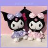 Adorable Peluche de Personaje Kuromi de 20 cm con Vestido Floral para Fans de Anime