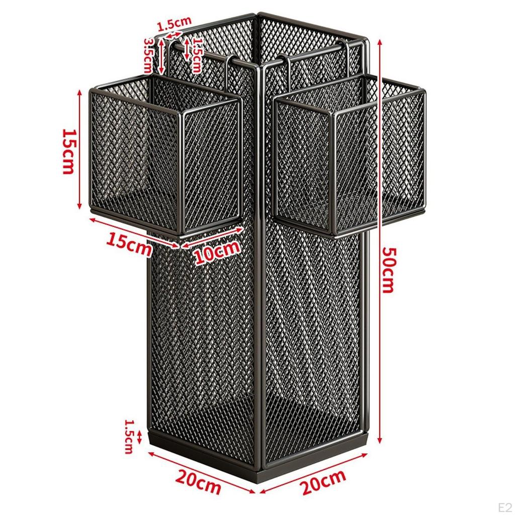 Convenient Iron Umbrella Holder with Ample Storage for Home