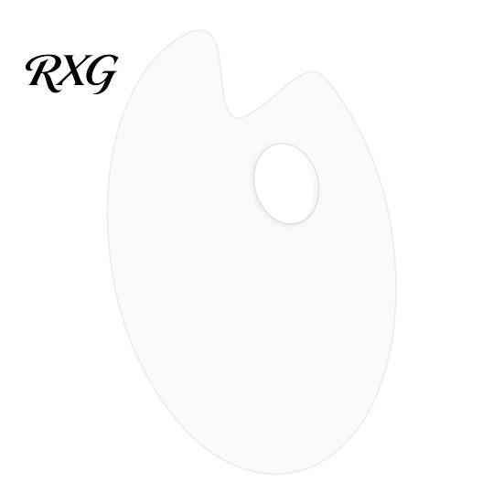 Ergonomic Art Mixing Board Acrylic Paint Palette, Clear Artist Tray with Thumb Hole, Non-Stick Oil Lightweight Painting Palette for Acrylic,