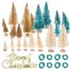 1 set 1 Set Of Mini Christmas Tree Decorations Artificial Tabletop Pine Tree For Home Party Festival Scene Desktop Ornament Xmas